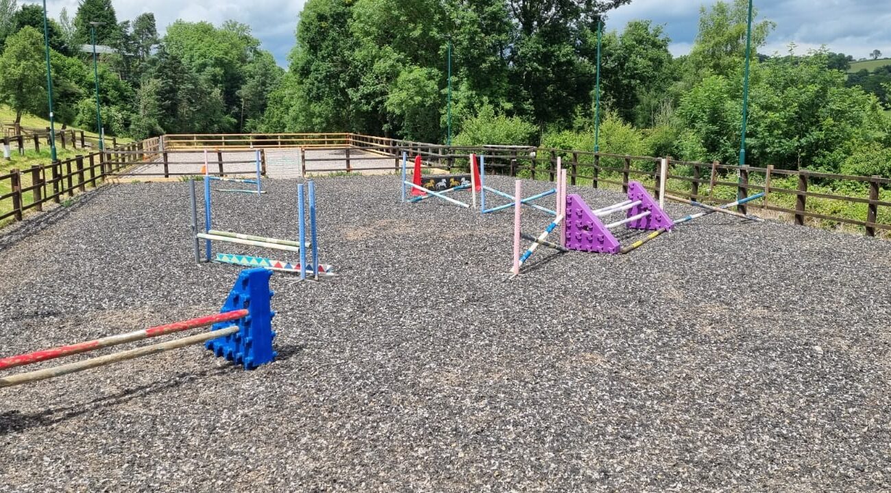 The menage at Bank farm Equestrian Centre