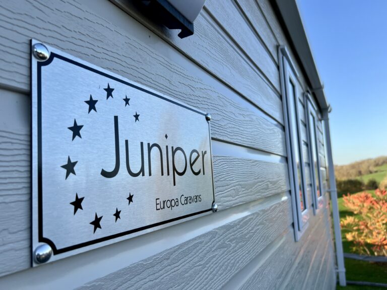 External shot of Europa Juniper holiday home at Bank Farm Holiday Park