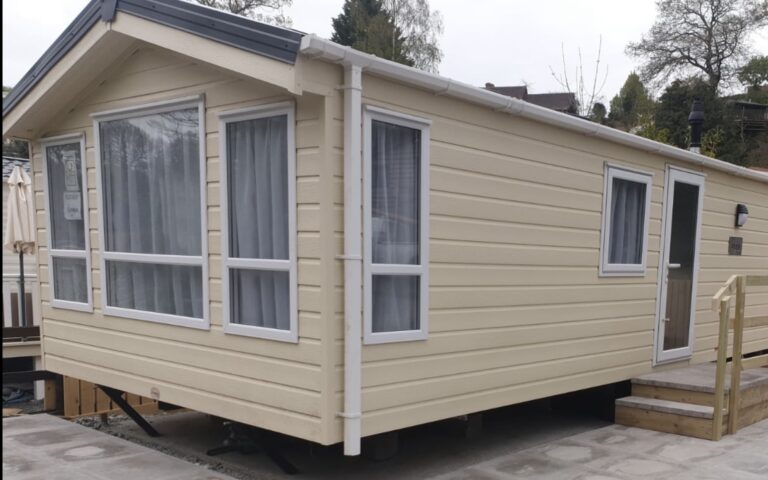 Europa Maple static caravan side and end view outside