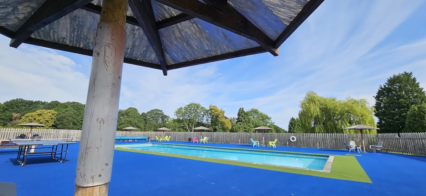 The outdoor heated swimming pool at bank farm holiday park