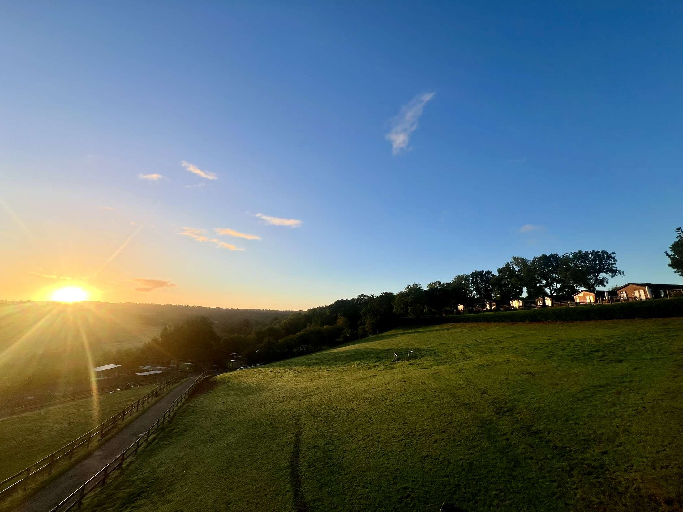 Sunrise over Bank Farm Equestrian Centre
