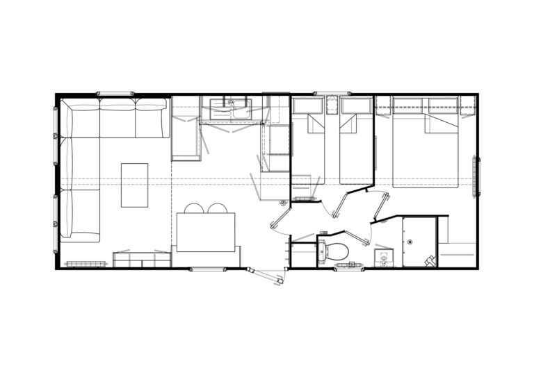 Henley Static caravan 28x12-Floor Plan
