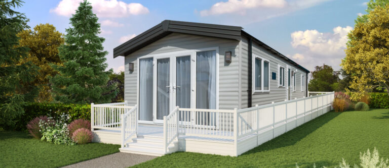 An artists impression of the sited Hemsworth with white balustrade and decking