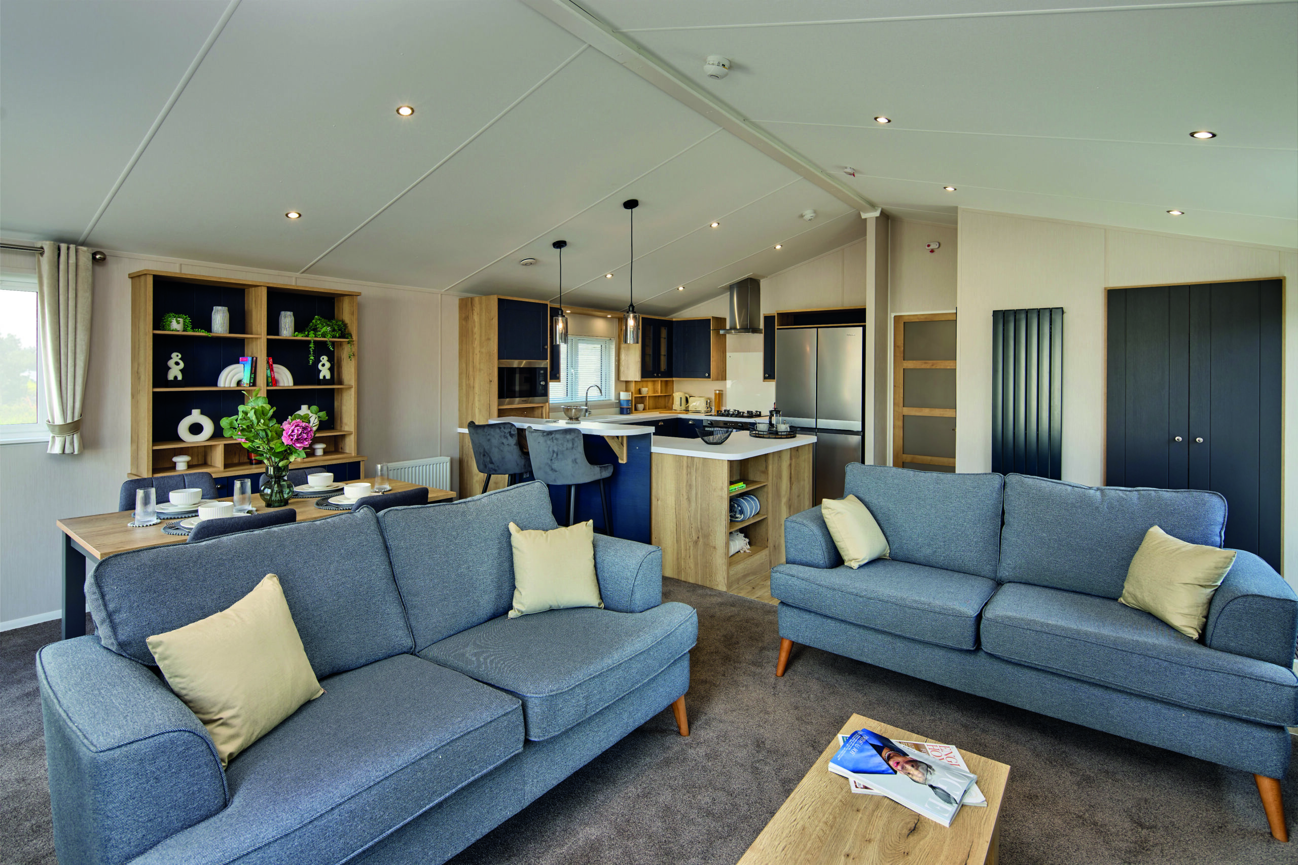 The New Holland – Living Room Living room area in the The Willerby New Holland at Lodge Coppice Holiday Park